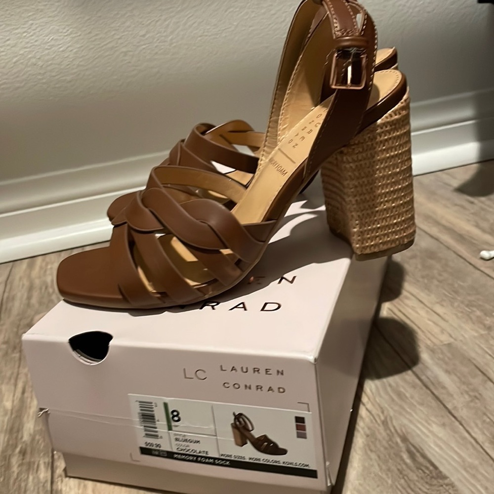 Brown leather sandals